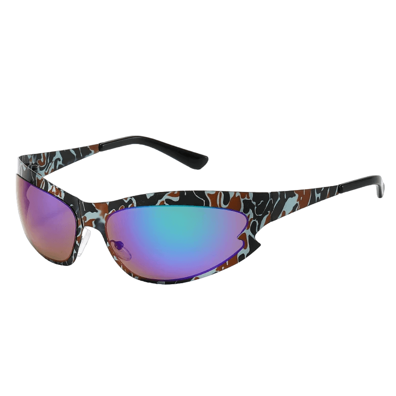 Keiko Steampunk Wrap Around Sunglasses - Rad Sunnies