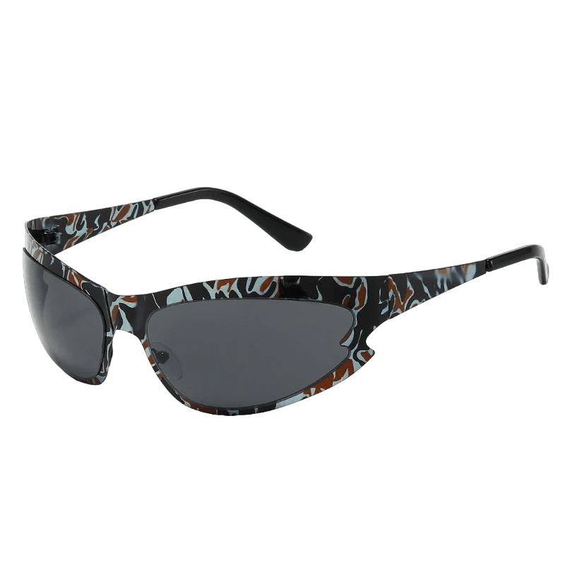 Keiko Steampunk Wrap Around Sunglasses - Rad Sunnies