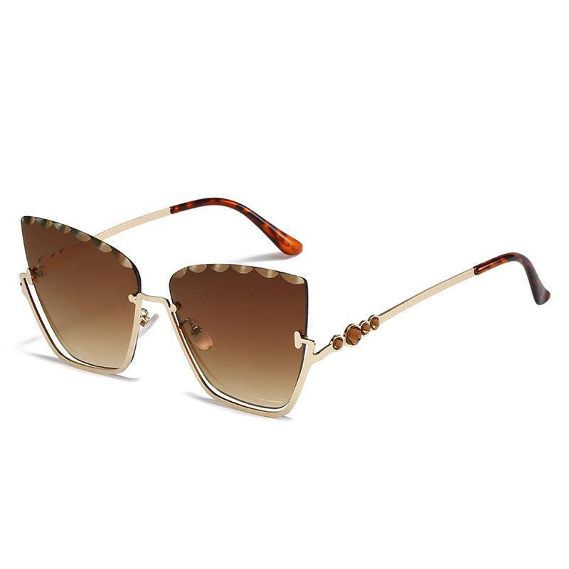 Diva Rimless Cat Eye Sunglasses - Rad Sunnies