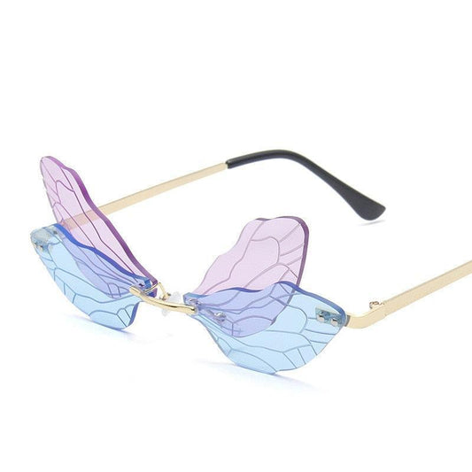 Fairy Rimless Wing Sunglasses - Rad Sunnies