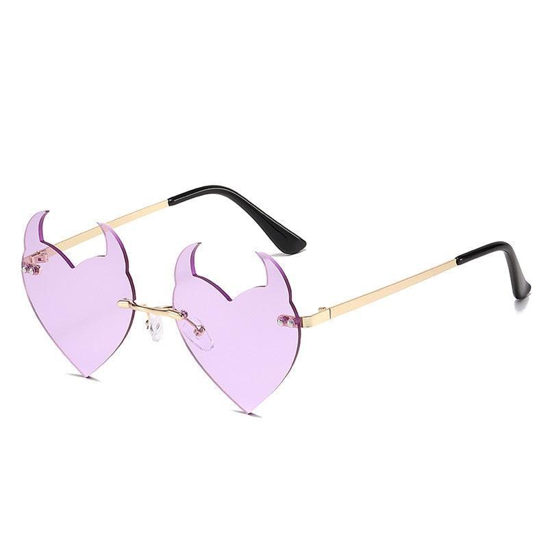 Faun Rimless Heart Sunglasses - Rad Sunnies