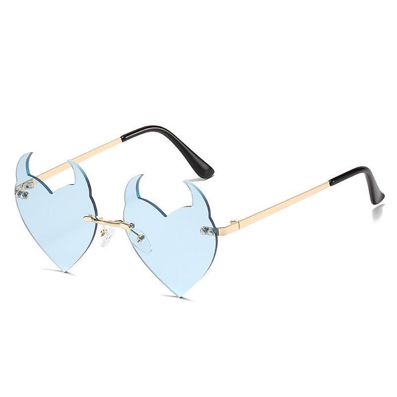 Faun Rimless Heart Sunglasses - Rad Sunnies