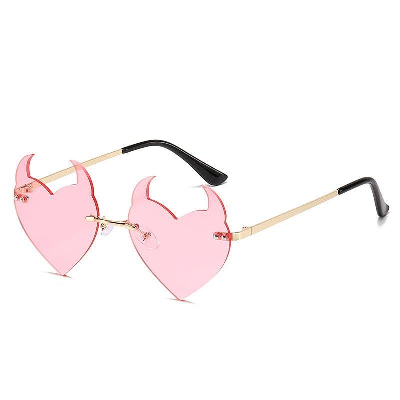 Faun Rimless Heart Sunglasses - Rad Sunnies