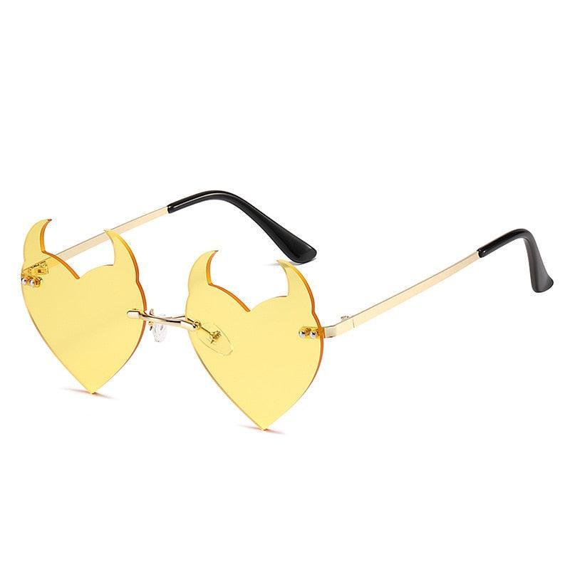 Faun Rimless Heart Sunglasses - Rad Sunnies