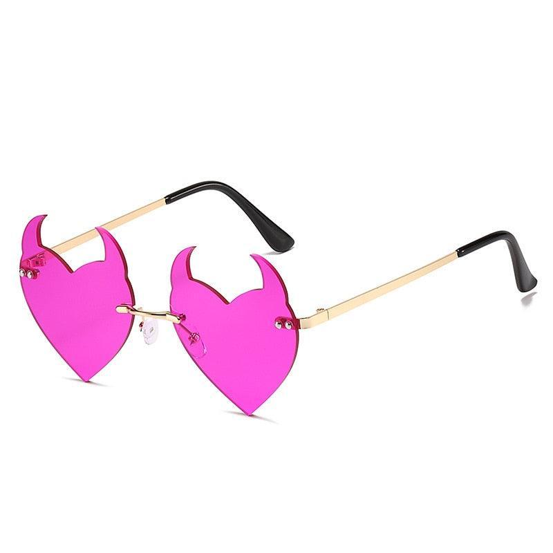 Faun Rimless Heart Sunglasses - Rad Sunnies