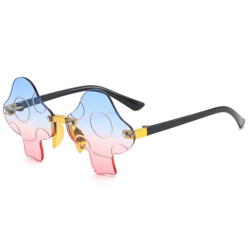 Groovy Rimless Shrooms Sunglasses - Rad Sunnies