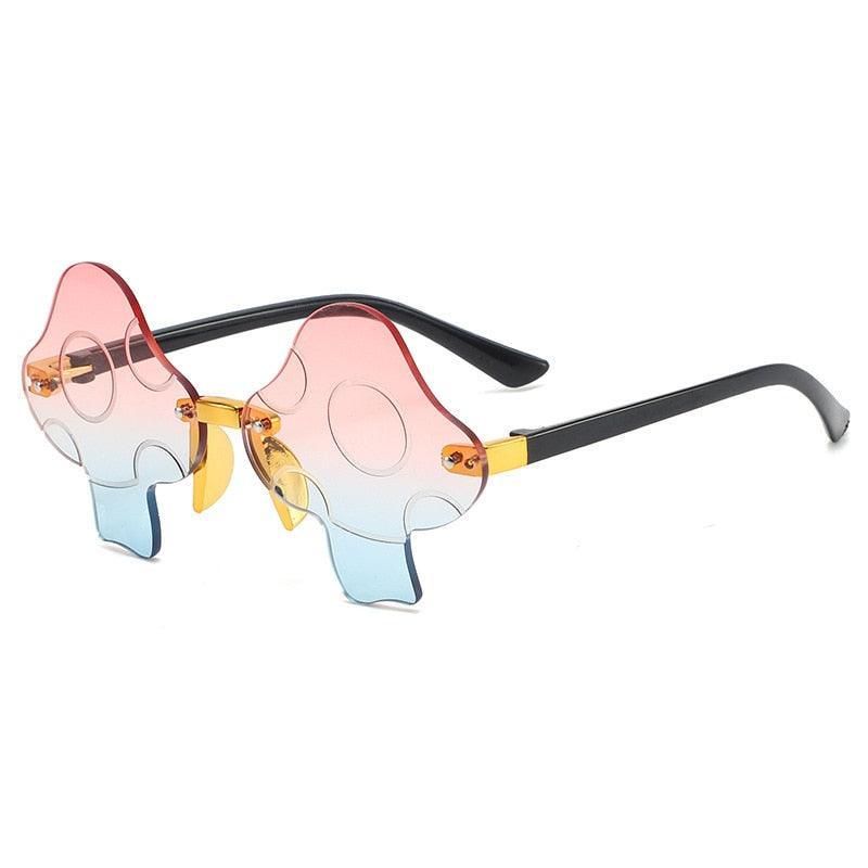 Groovy Rimless Shrooms Sunglasses - Rad Sunnies