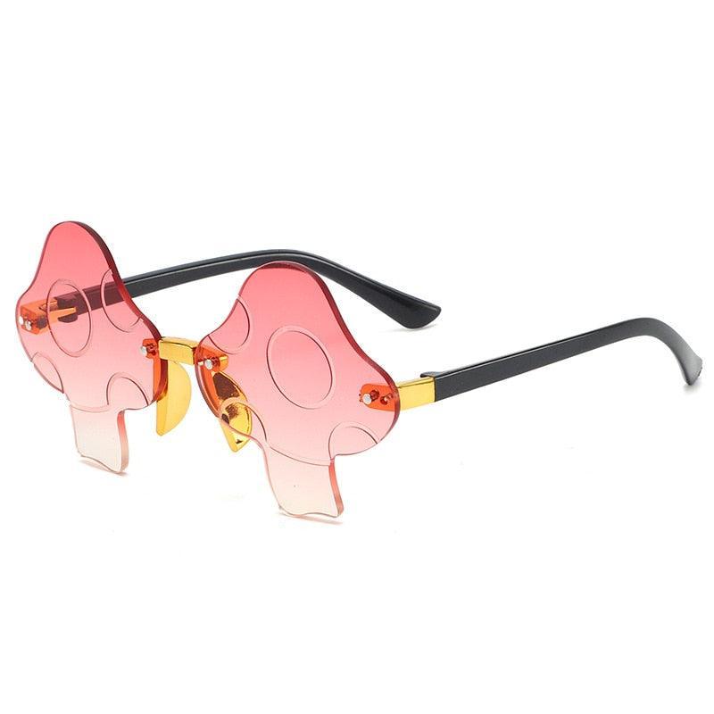 Groovy Rimless Shrooms Sunglasses - Rad Sunnies