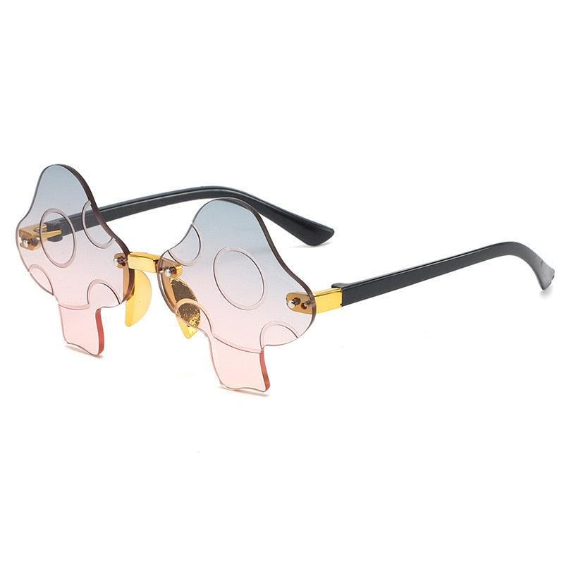 Groovy Rimless Shrooms Sunglasses - Rad Sunnies