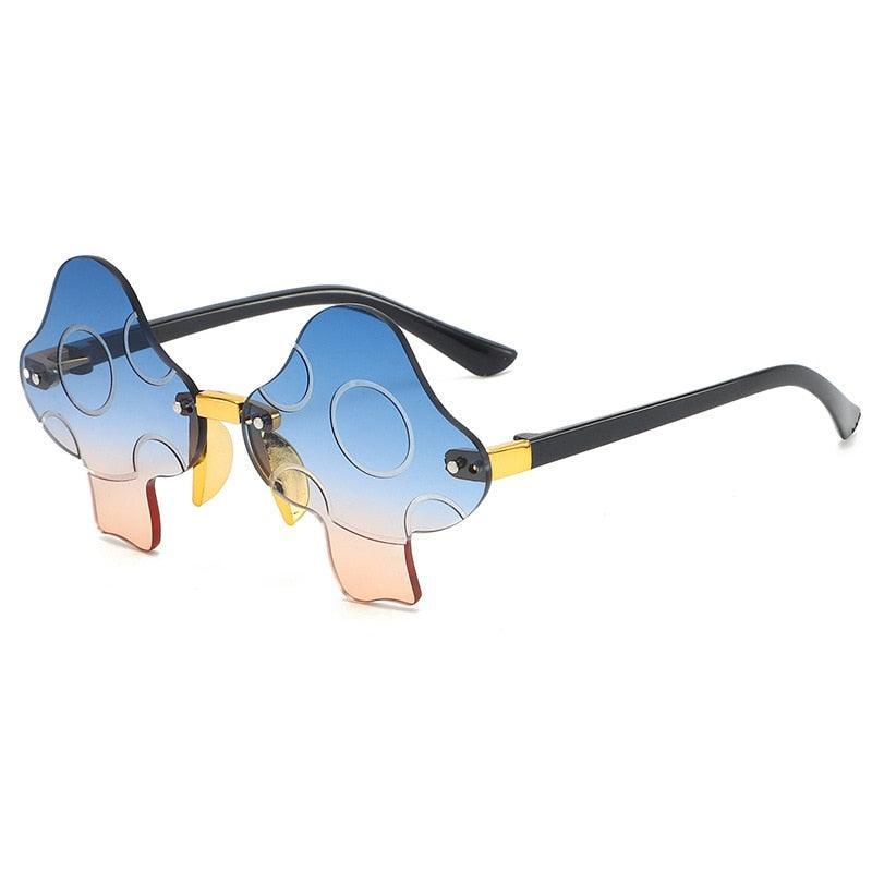 Groovy Rimless Shrooms Sunglasses - Rad Sunnies