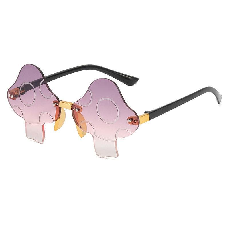 Groovy Rimless Shrooms Sunglasses - Rad Sunnies