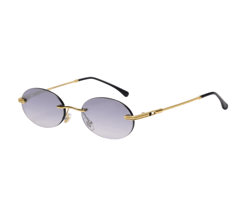 Jazz Rimless Oval Sunglasses - Rad Sunnies