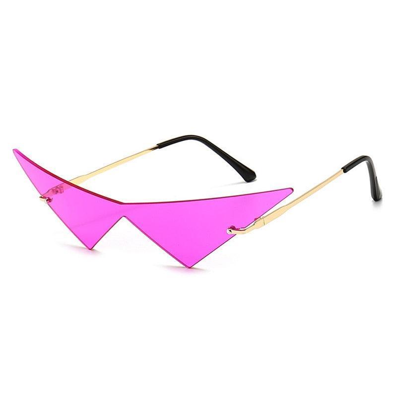 Jetson Rimless Triangle Sunglasses - Rad Sunnies