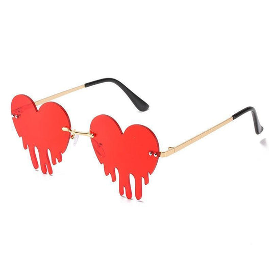 Melted Rimless Heart Sunglasses - Rad Sunnies