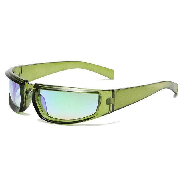 SpacePunk Retro Rectangle Sunglasses - Rad Sunnies