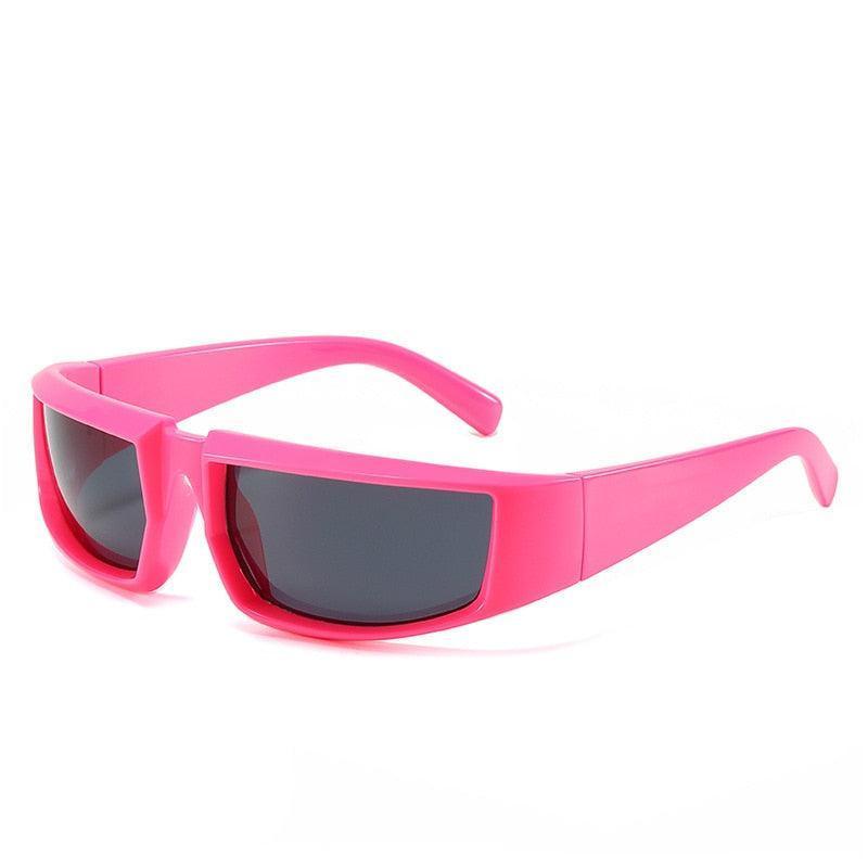 SpacePunk Retro Rectangle Sunglasses - Rad Sunnies