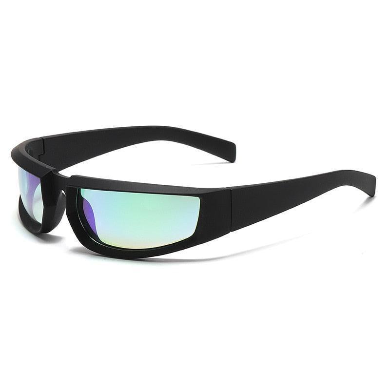 SpacePunk Retro Rectangle Sunglasses - Rad Sunnies