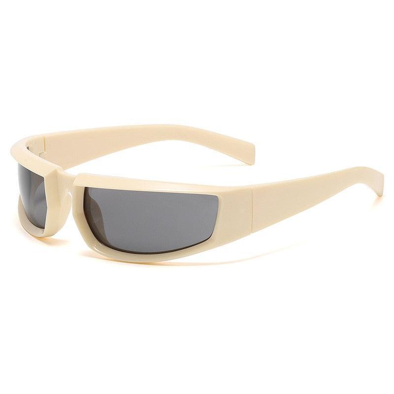 SpacePunk Retro Rectangle Sunglasses - Rad Sunnies