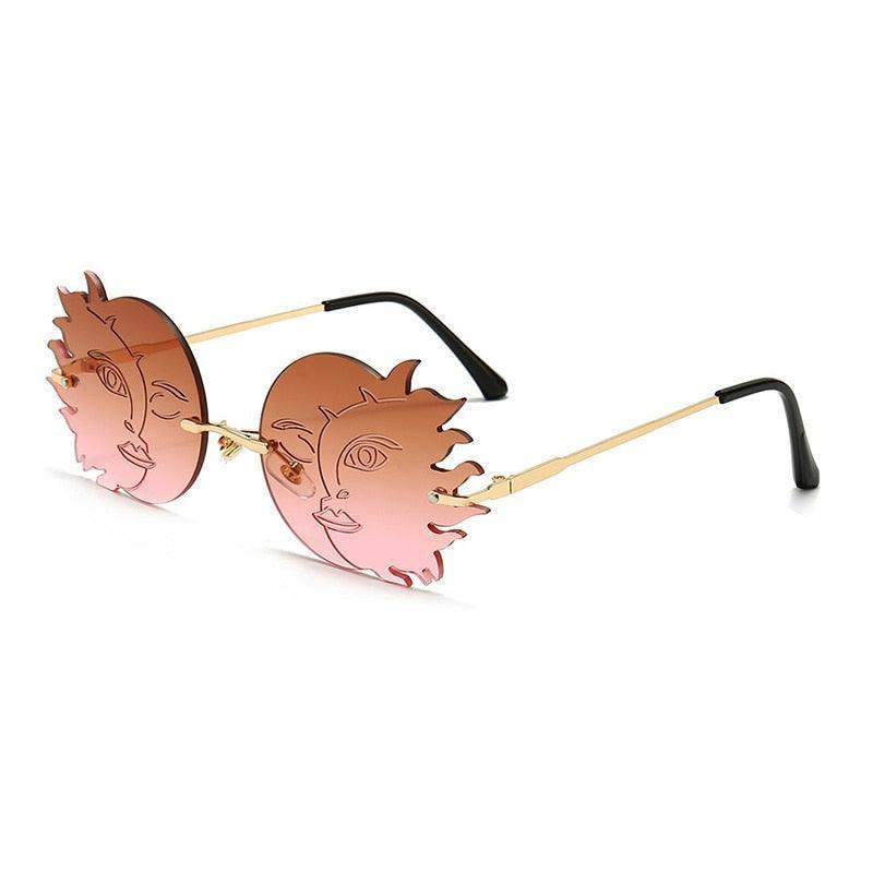 Syzygy Rimless Funky Sunglasses - Rad Sunnies